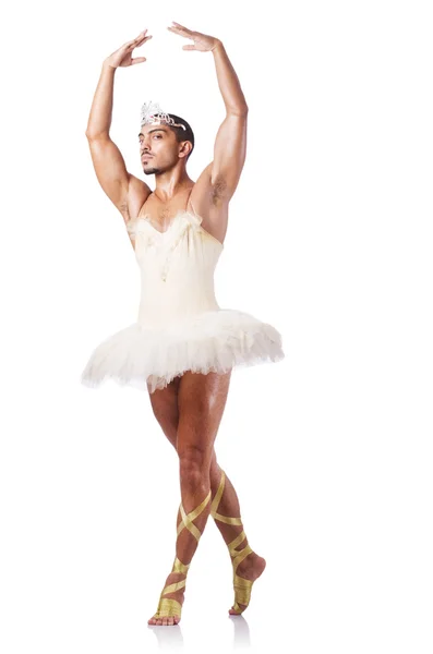 Gespierde ballet performer in grappige concept — Stockfoto