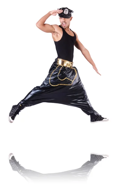 Rap dancer isolated on the white — Stock Photo, Image