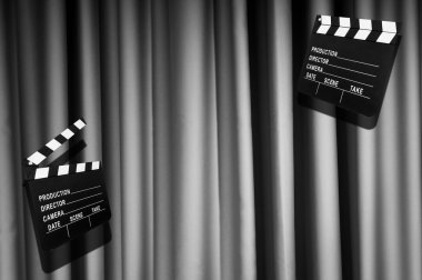 Film clapper tahta perde karşı