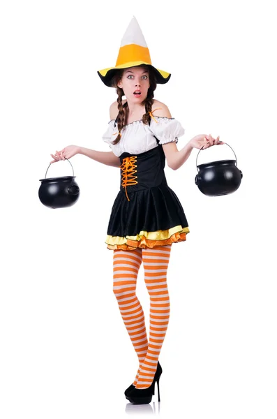 Немецкая девушка в традиционной праздничной одежде — стоковое фото
