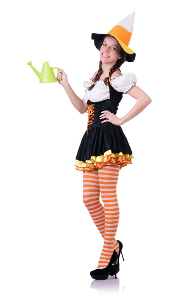 Geleneksel festival kıyafeti giymiş Alman kız. — Stok fotoğraf
