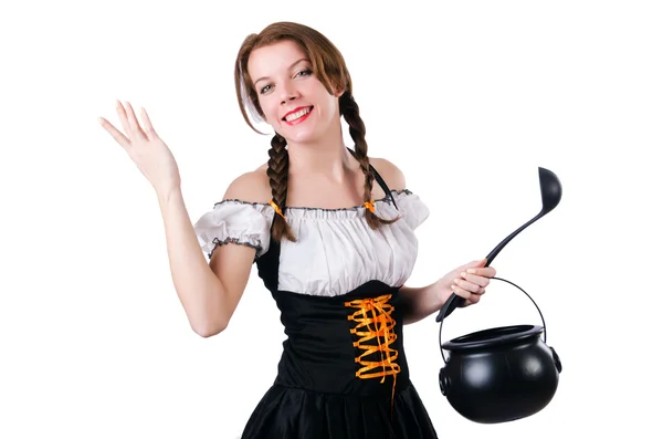 Deutsches Mädchen in traditioneller Festtagskleidung — Stockfoto