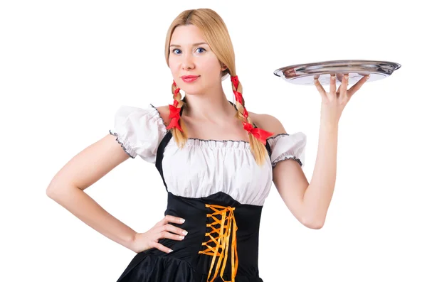 Ragazza tedesca in abbigliamento tradizionale festival — Foto Stock