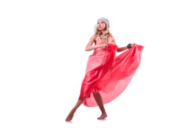 İspanyol dansları dans üzerine beyaz kadın