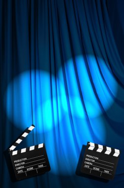 Film clapper tahta perde karşı
