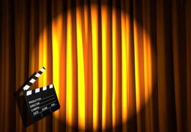 Film clapper tahta perde karşı