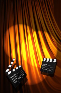 Film clapper tahta perde karşı