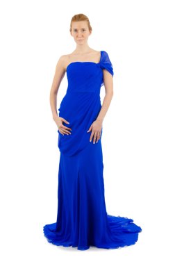 Beyaz giysili kadın konsepti