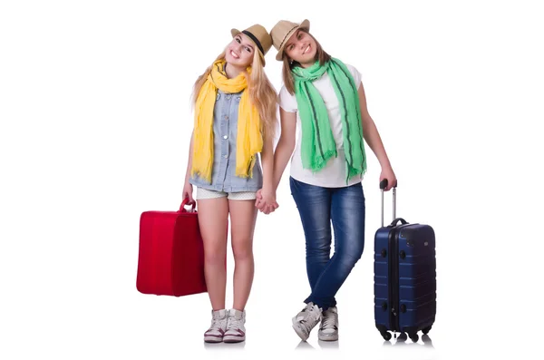 Pareja de jóvenes estudiantes que viajan —  Fotos de Stock