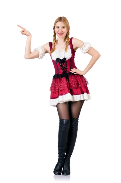 Молодая женщина в традиционном немецком костюме — стоковое фото