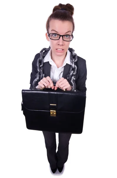 Woman with hands and handcuffs — Stock Photo, Image