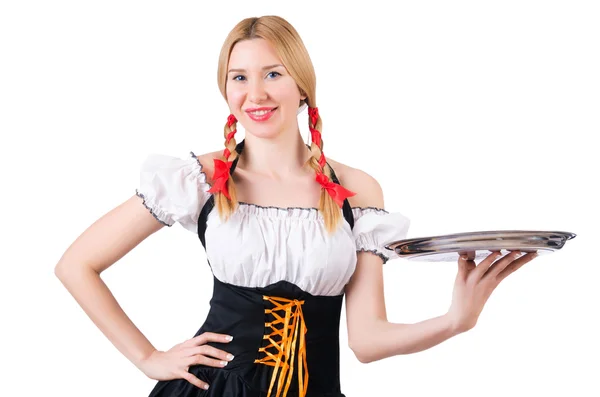 Menina alemã em roupas tradicionais festival — Fotografia de Stock