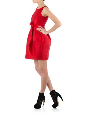 Beyaz giysili kadın konsepti