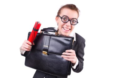 Beyaz dinamiti olan iş kadını