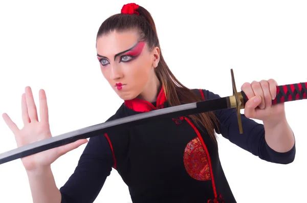Vrouw in japans martial art concept — Stockfoto