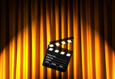 Film clapper tahta perde karşı