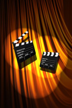 Film clapper tahta perde karşı
