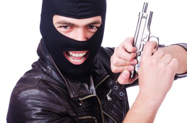 Silahlı genç haydut beyazları soyutladı.