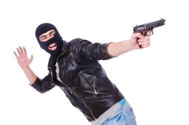 Silahlı genç haydut beyazları soyutladı.