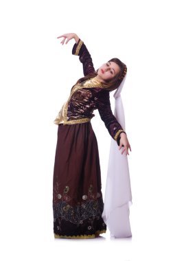 Genç Bayan geleneksel azeri dans dans