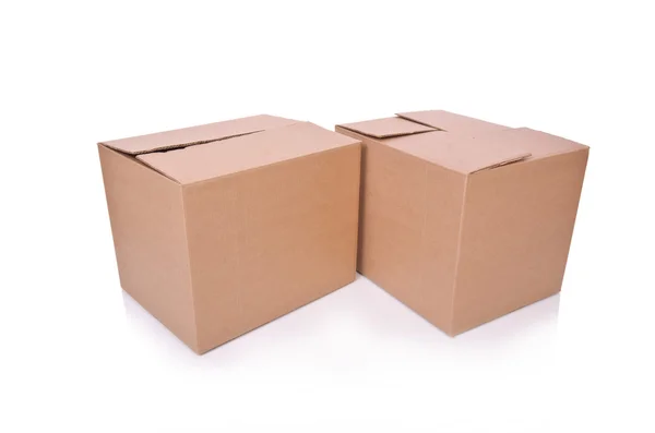 Carton boxes isolated on the white background — Stock Photo, Image