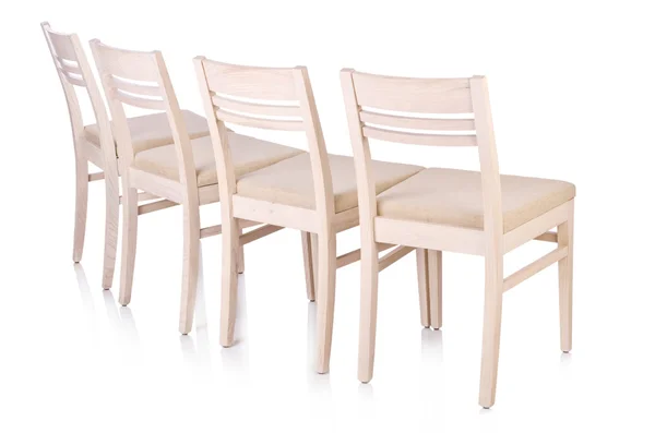 Row of chairs isolated on the white — Stock Photo, Image