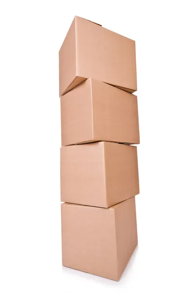 Carton boxes isolated on the white background — Stock Photo, Image