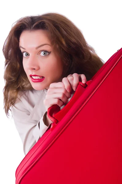 Young woman preparing for vacation — Stock Photo, Image