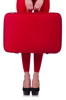 Genç bayan tatile hazırlanıyor.