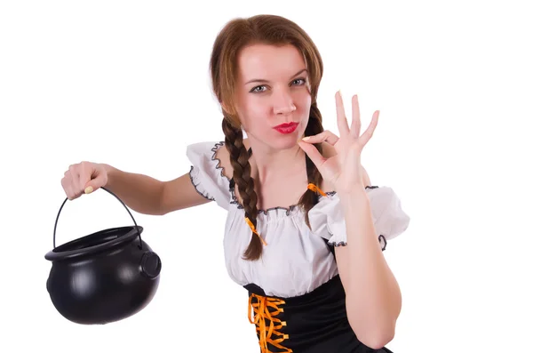 Niemiecka dziewczyna w tradycyjnym stroju festiwalowym — Zdjęcie stockowe