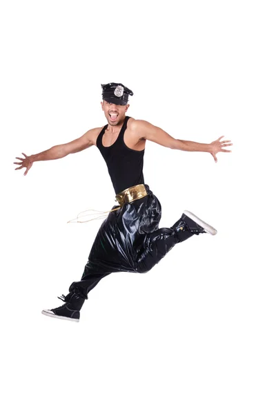 Rap dancer isolated on the white — Stock Photo, Image