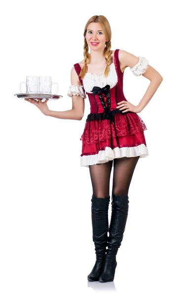 Young woman in traditional german costume — Stock Photo, Image