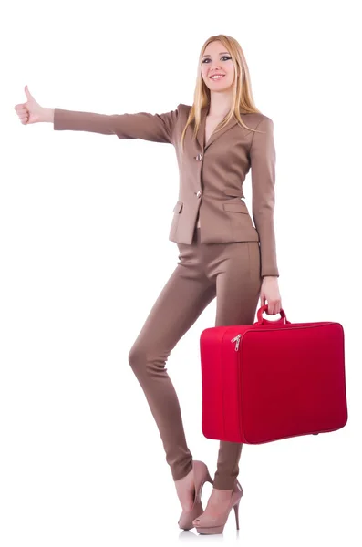 Mujer joven preparándose para las vacaciones — Foto de Stock