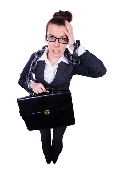 Woman with hands and handcuffs — Stock Photo, Image