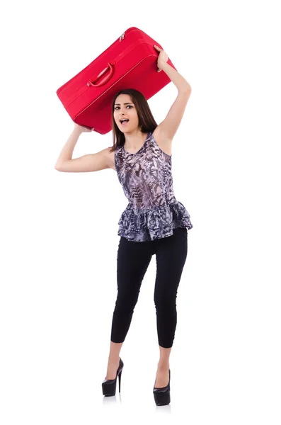 Young woman preparing for vacation — Stock Photo, Image