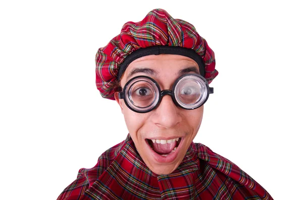 Funny scotsman isolated on the white — Stock Photo, Image