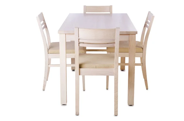 Conjunto de móveis com mesa e cadeira — Fotografia de Stock