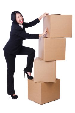 Beyaz kutulara bir sürü kadınla