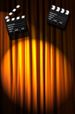 Film clapper tahta perde karşı