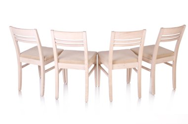 satır üzerinde beyaz izole koltukları