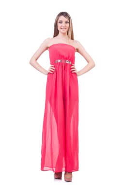 Beyaz içinde çekici kadın