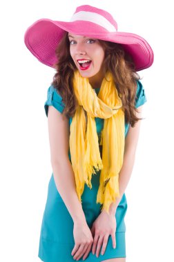 Yaz konseptinde genç bir kadın