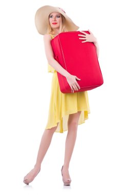 Genç bayan tatile hazırlanıyor.