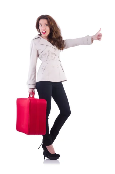 Young woman preparing for vacation — Stock Photo, Image