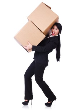 Beyaz kutulara bir sürü kadınla