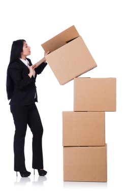 Beyaz kutulara bir sürü kadınla