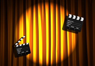 Film clapper tahta perde karşı