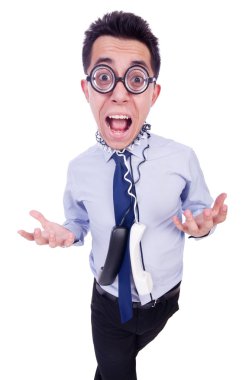 deli adam beyaz telefon ile