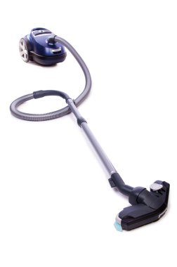 elektrik süpürgesi üzerinde beyaz izole