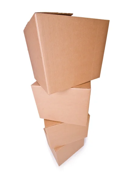 Carton boxes isolated on the white background — Stock Photo, Image